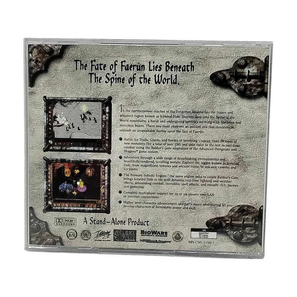 Icewind Dale PC Game 2-Disc Jewel Case Isle Studios RPG Dungeons Dragons